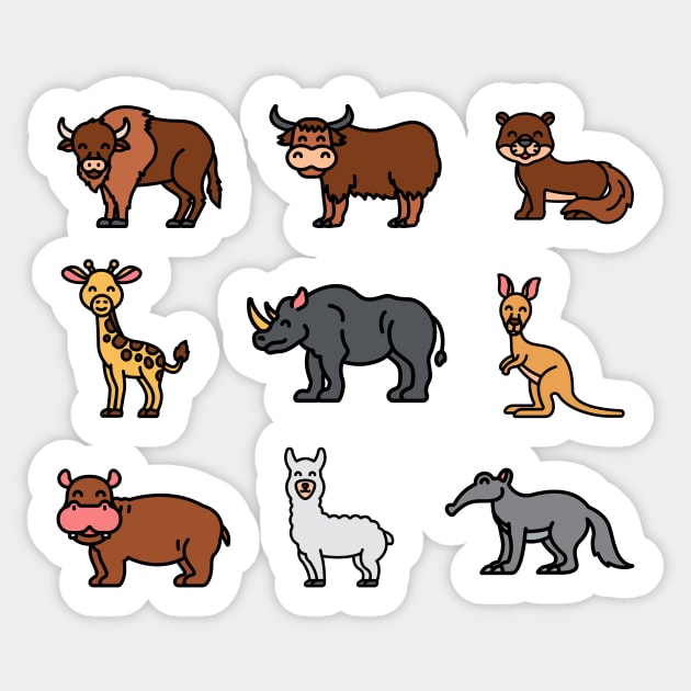 Cute animal zen mode Sticker by monicasareen